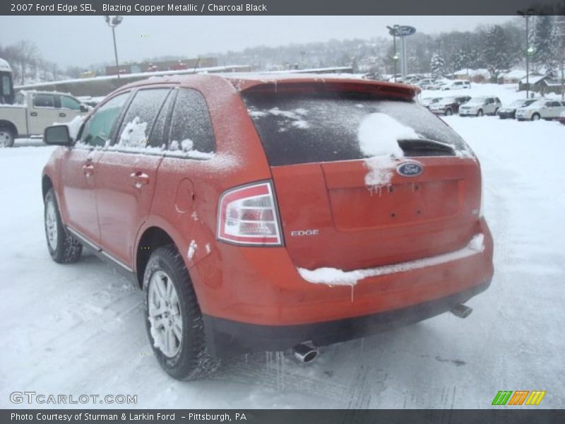 Blazing Copper Metallic / Charcoal Black 2007 Ford Edge SEL
