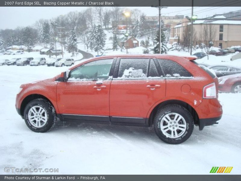 Blazing Copper Metallic / Charcoal Black 2007 Ford Edge SEL