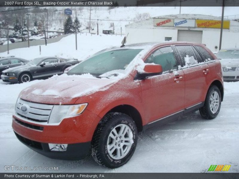 Blazing Copper Metallic / Charcoal Black 2007 Ford Edge SEL