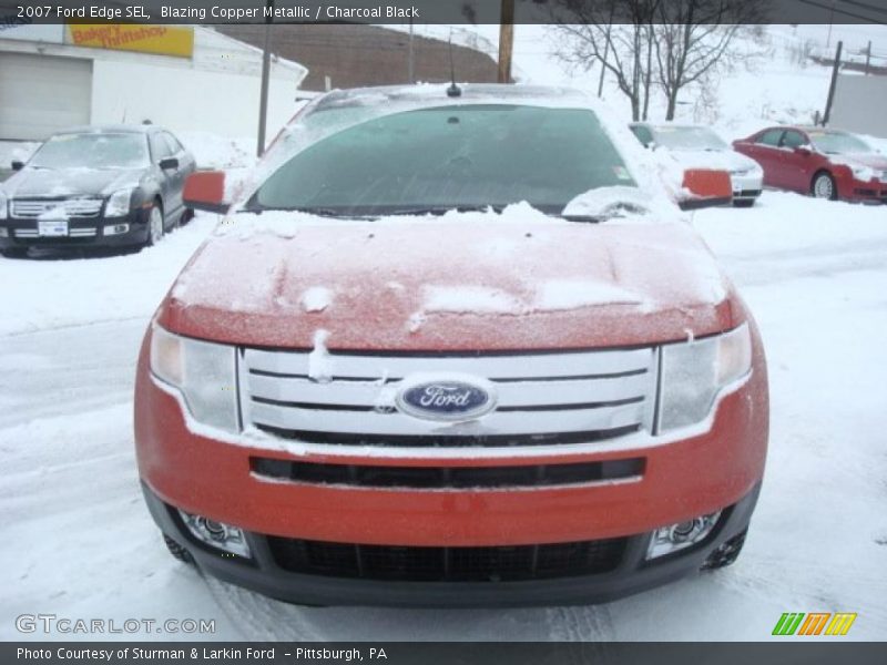 Blazing Copper Metallic / Charcoal Black 2007 Ford Edge SEL