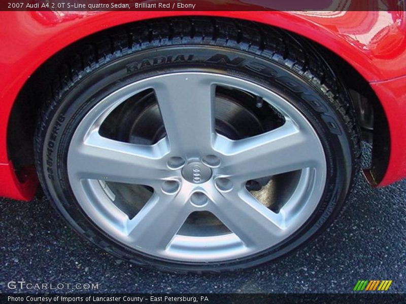 Brilliant Red / Ebony 2007 Audi A4 2.0T S-Line quattro Sedan