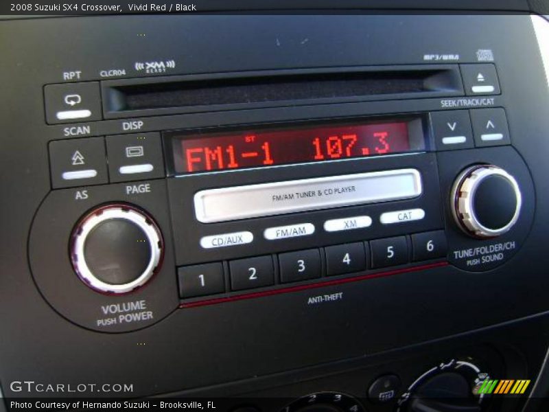 Vivid Red / Black 2008 Suzuki SX4 Crossover
