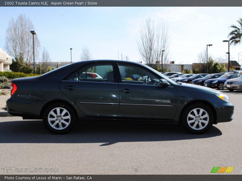 Aspen Green Pearl / Stone 2002 Toyota Camry XLE