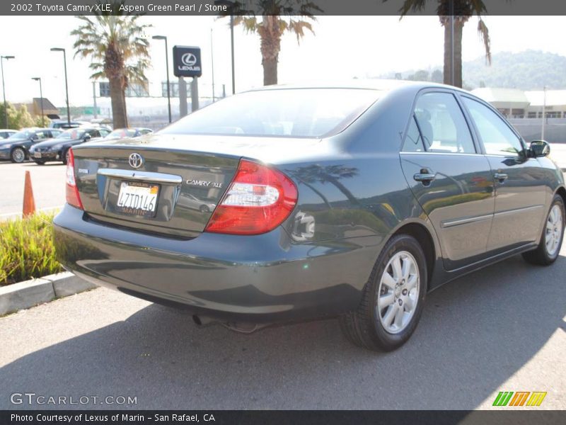 Aspen Green Pearl / Stone 2002 Toyota Camry XLE