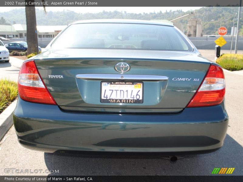 Aspen Green Pearl / Stone 2002 Toyota Camry XLE