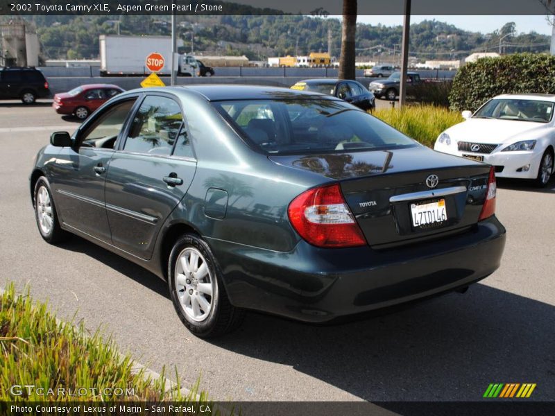 Aspen Green Pearl / Stone 2002 Toyota Camry XLE