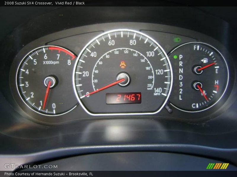 Vivid Red / Black 2008 Suzuki SX4 Crossover