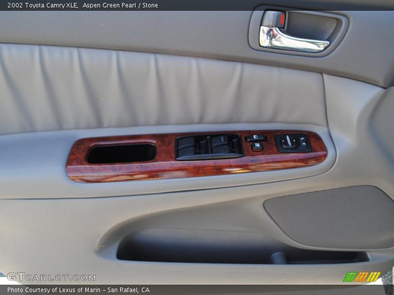 Aspen Green Pearl / Stone 2002 Toyota Camry XLE