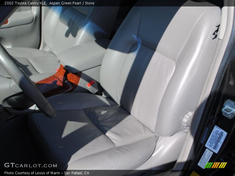 Aspen Green Pearl / Stone 2002 Toyota Camry XLE