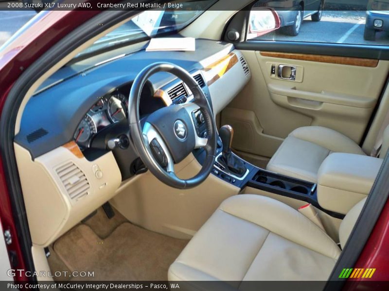Cranberry Red Metallic / Beige 2008 Suzuki XL7 Luxury AWD