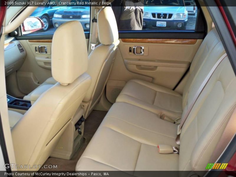 Cranberry Red Metallic / Beige 2008 Suzuki XL7 Luxury AWD