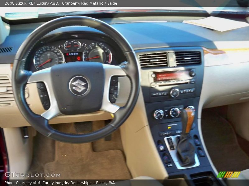 Cranberry Red Metallic / Beige 2008 Suzuki XL7 Luxury AWD