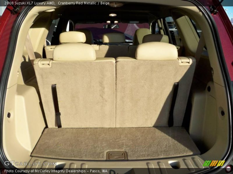 Cranberry Red Metallic / Beige 2008 Suzuki XL7 Luxury AWD