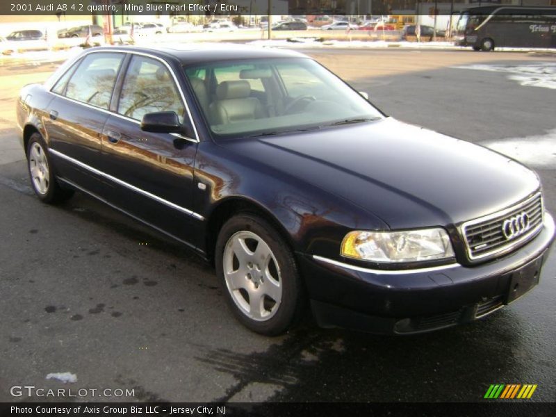 Ming Blue Pearl Effect / Ecru 2001 Audi A8 4.2 quattro