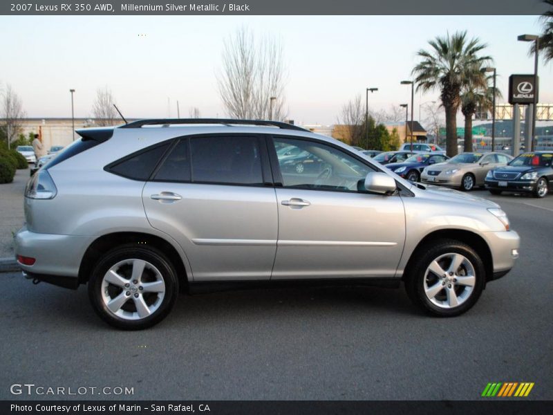 Millennium Silver Metallic / Black 2007 Lexus RX 350 AWD