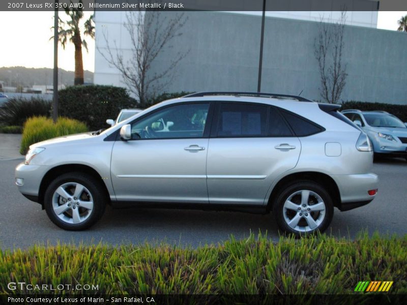 Millennium Silver Metallic / Black 2007 Lexus RX 350 AWD