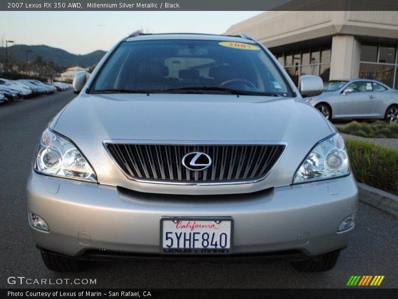 Millennium Silver Metallic / Black 2007 Lexus RX 350 AWD