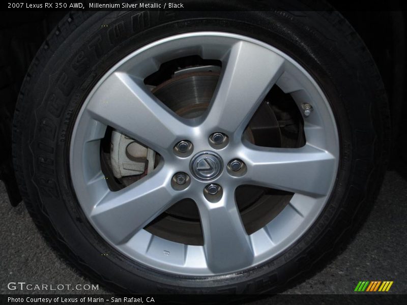 Millennium Silver Metallic / Black 2007 Lexus RX 350 AWD