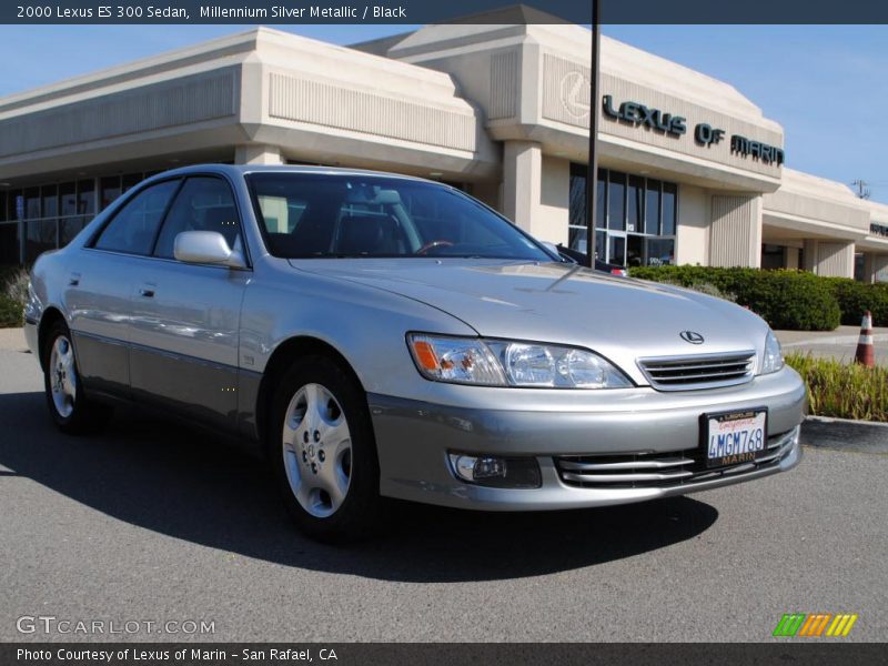 Millennium Silver Metallic / Black 2000 Lexus ES 300 Sedan