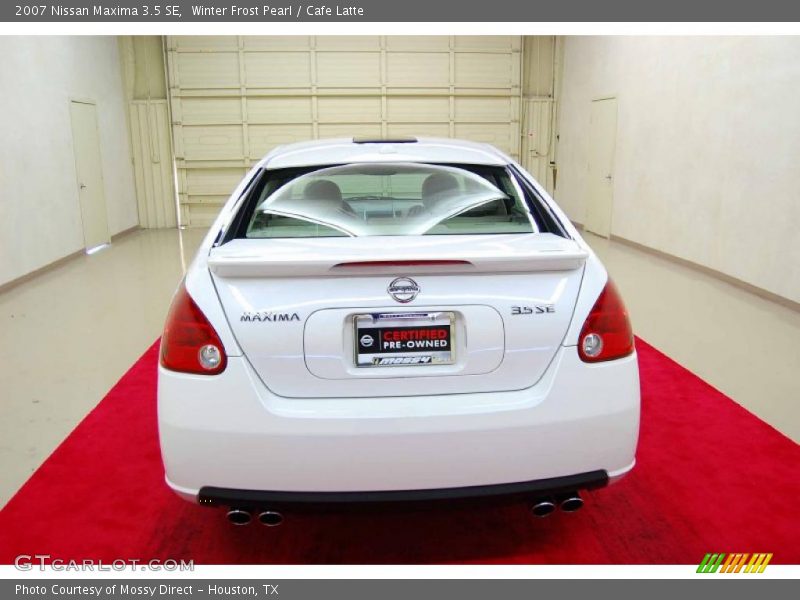Winter Frost Pearl / Cafe Latte 2007 Nissan Maxima 3.5 SE