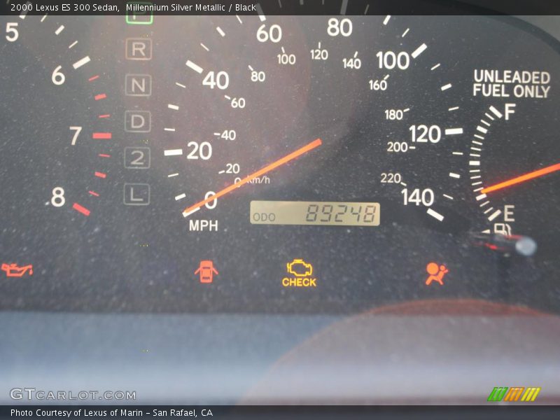 Millennium Silver Metallic / Black 2000 Lexus ES 300 Sedan