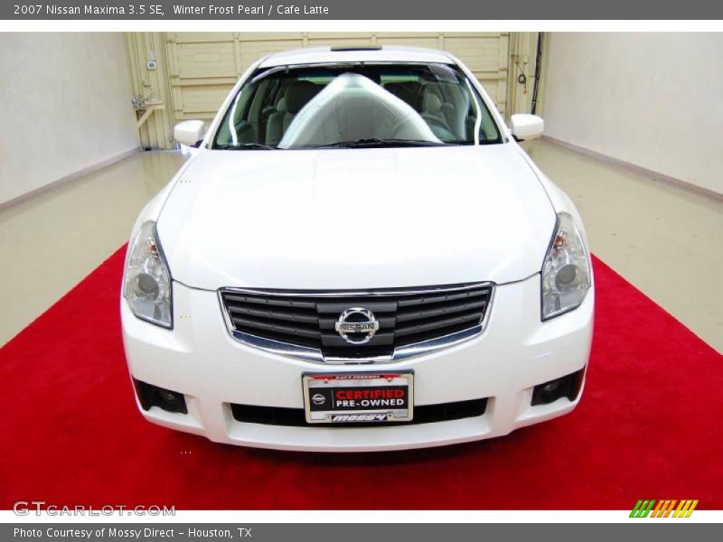 Winter Frost Pearl / Cafe Latte 2007 Nissan Maxima 3.5 SE