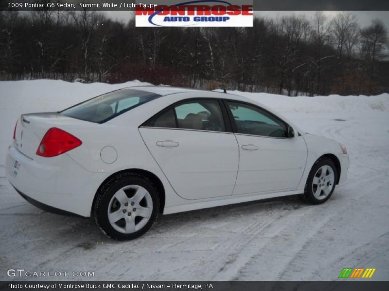 Summit White / Light Taupe 2009 Pontiac G6 Sedan