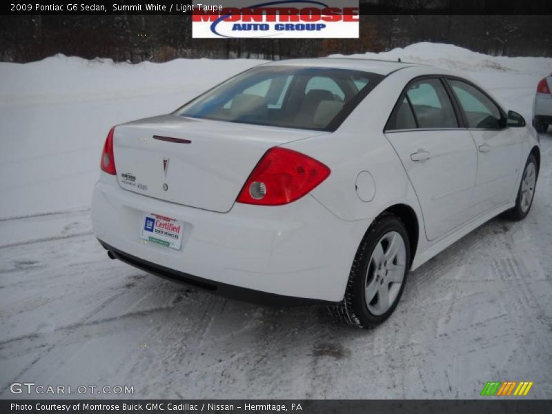 Summit White / Light Taupe 2009 Pontiac G6 Sedan