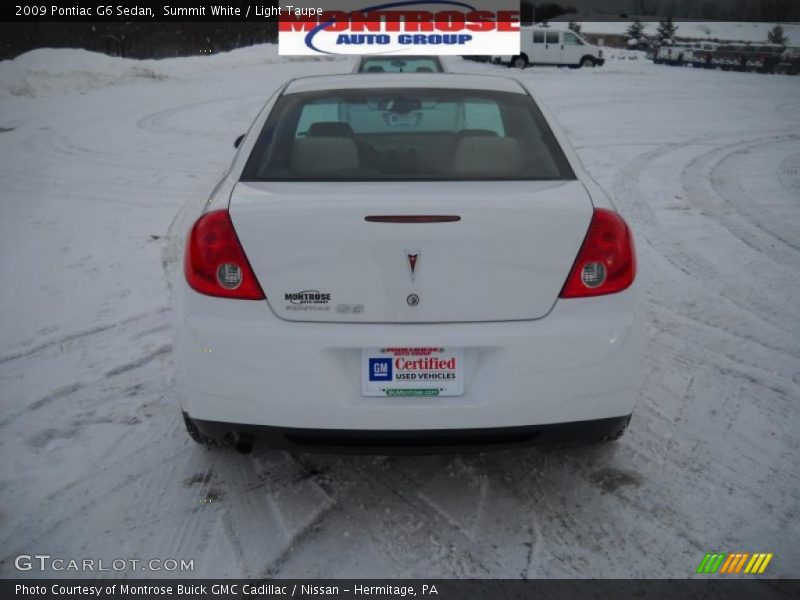 Summit White / Light Taupe 2009 Pontiac G6 Sedan