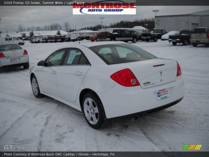 Summit White / Light Taupe 2009 Pontiac G6 Sedan
