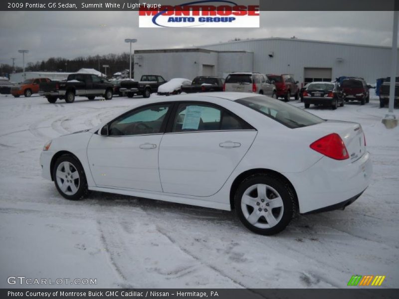 Summit White / Light Taupe 2009 Pontiac G6 Sedan