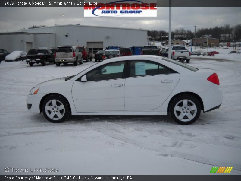 Summit White / Light Taupe 2009 Pontiac G6 Sedan