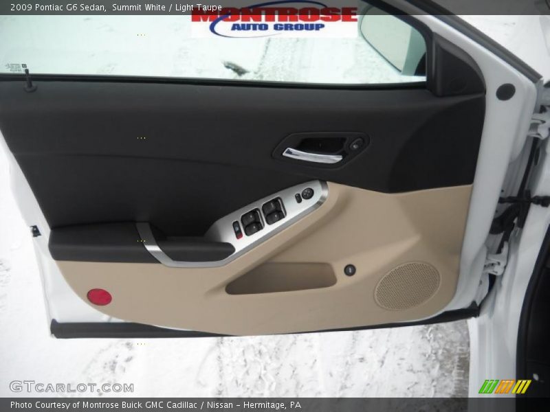 Summit White / Light Taupe 2009 Pontiac G6 Sedan