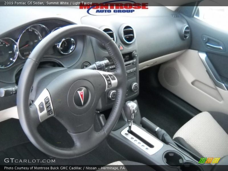 Summit White / Light Taupe 2009 Pontiac G6 Sedan