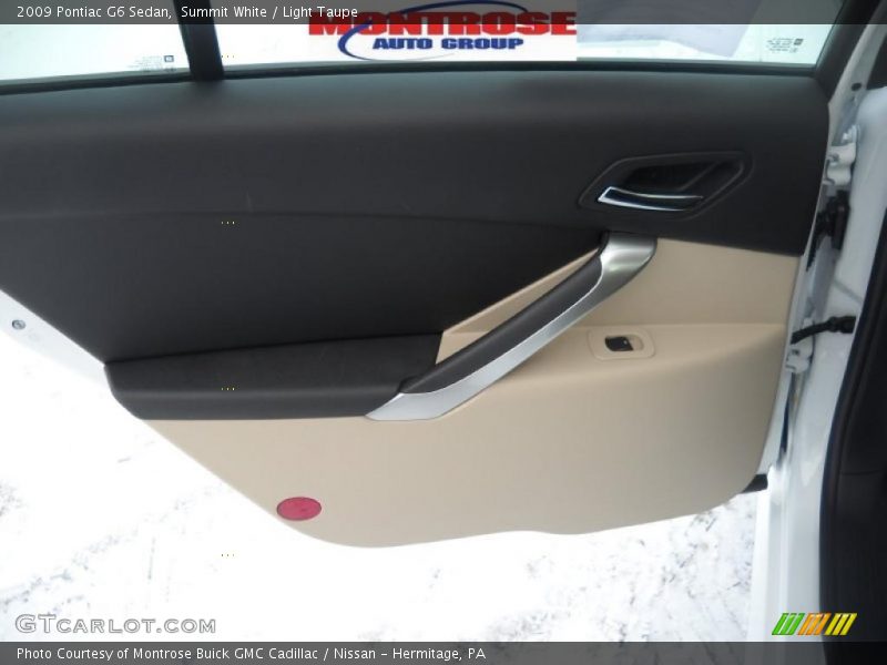 Summit White / Light Taupe 2009 Pontiac G6 Sedan