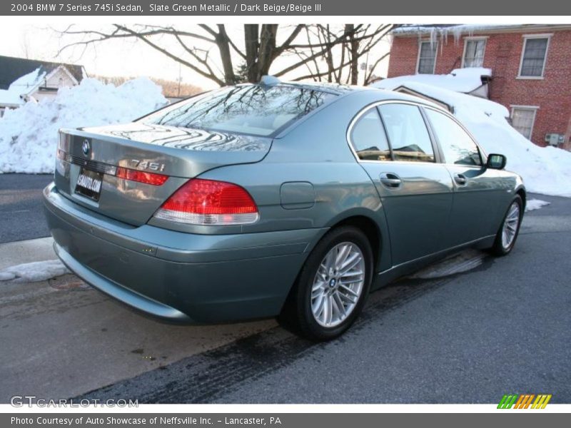 Slate Green Metallic / Dark Beige/Beige III 2004 BMW 7 Series 745i Sedan