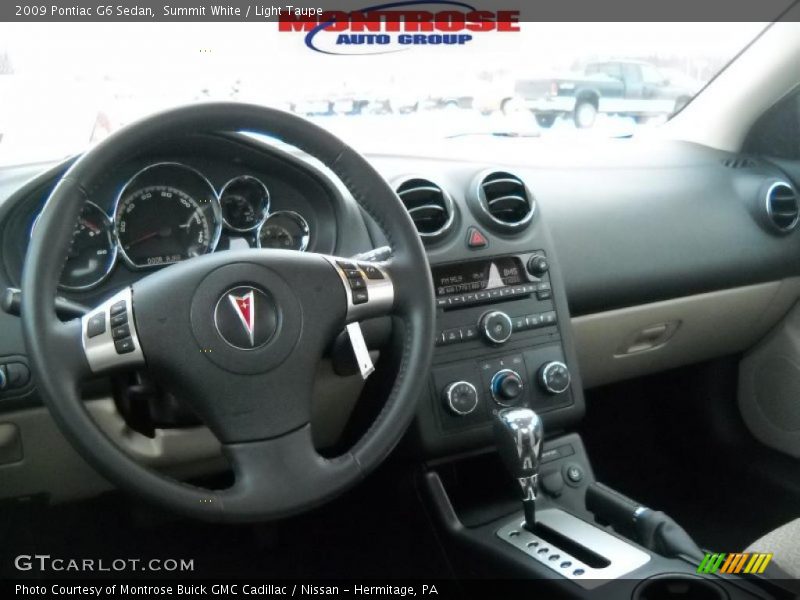 Summit White / Light Taupe 2009 Pontiac G6 Sedan