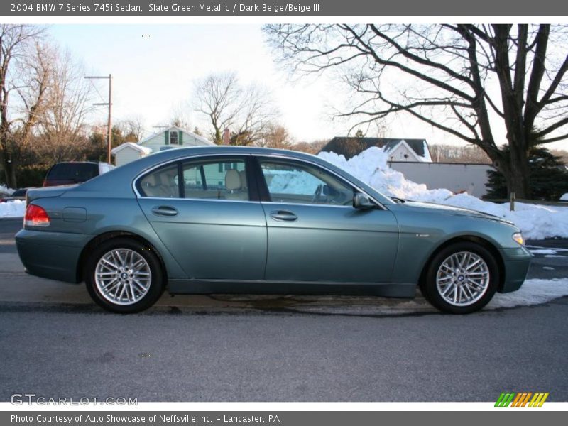 Slate Green Metallic / Dark Beige/Beige III 2004 BMW 7 Series 745i Sedan
