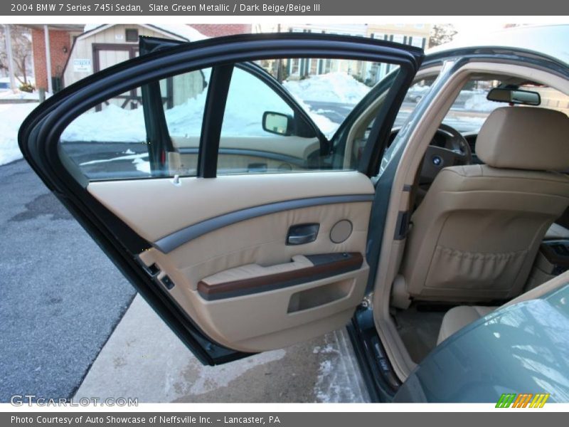 Slate Green Metallic / Dark Beige/Beige III 2004 BMW 7 Series 745i Sedan