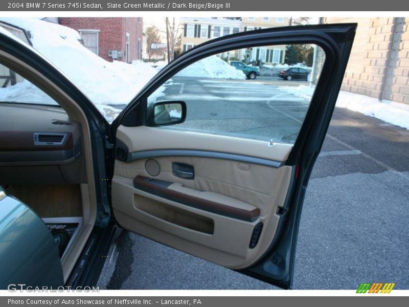 Slate Green Metallic / Dark Beige/Beige III 2004 BMW 7 Series 745i Sedan