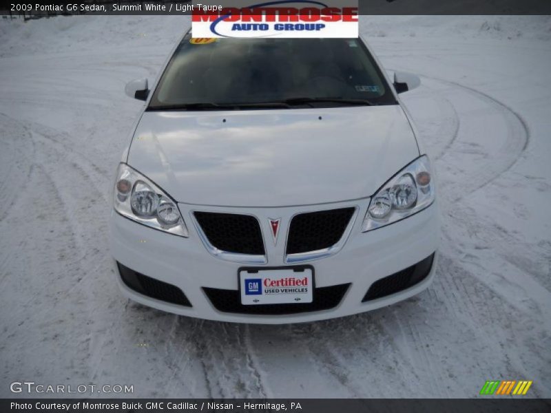 Summit White / Light Taupe 2009 Pontiac G6 Sedan