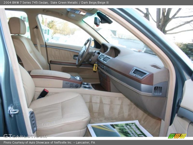 Slate Green Metallic / Dark Beige/Beige III 2004 BMW 7 Series 745i Sedan