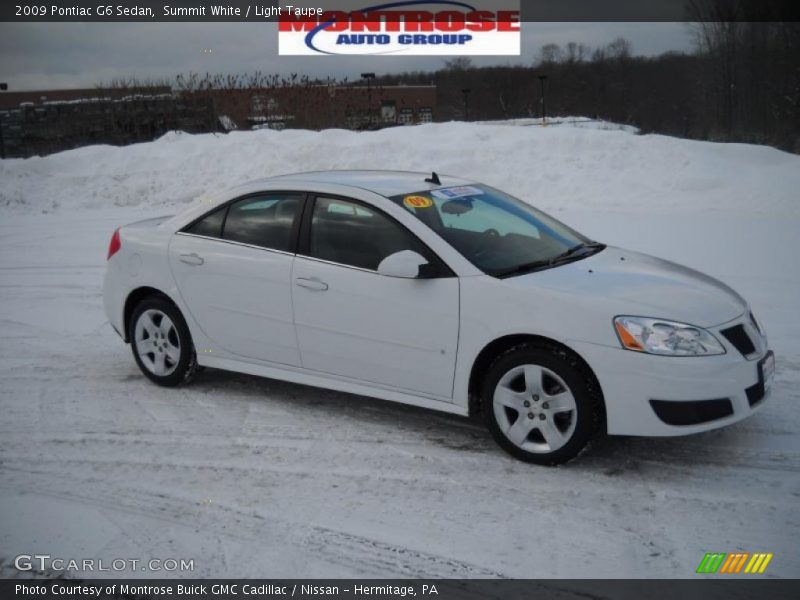Summit White / Light Taupe 2009 Pontiac G6 Sedan