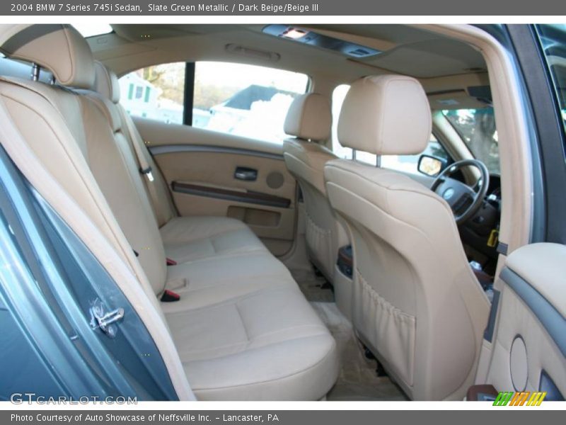 Slate Green Metallic / Dark Beige/Beige III 2004 BMW 7 Series 745i Sedan