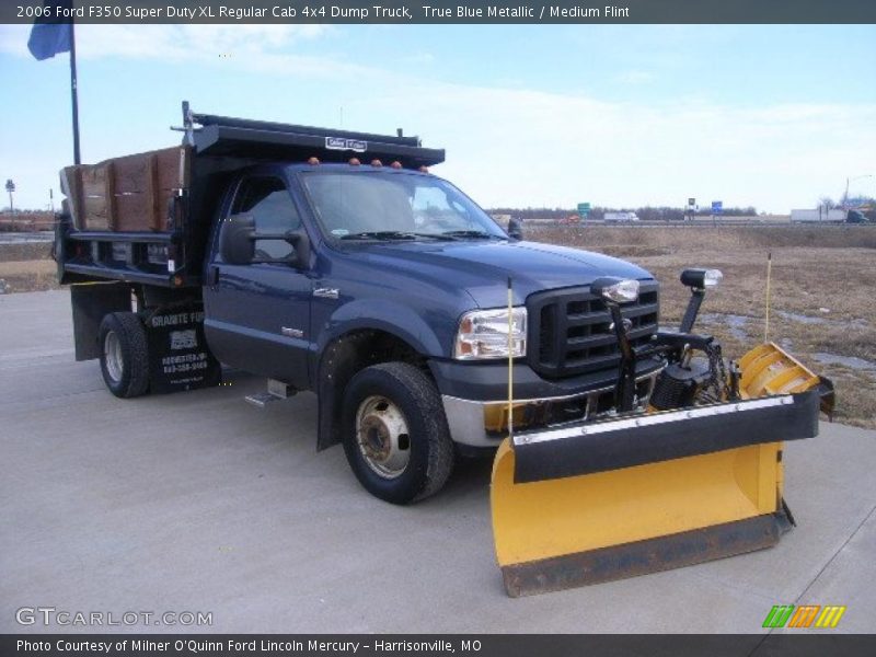 True Blue Metallic / Medium Flint 2006 Ford F350 Super Duty XL Regular Cab 4x4 Dump Truck