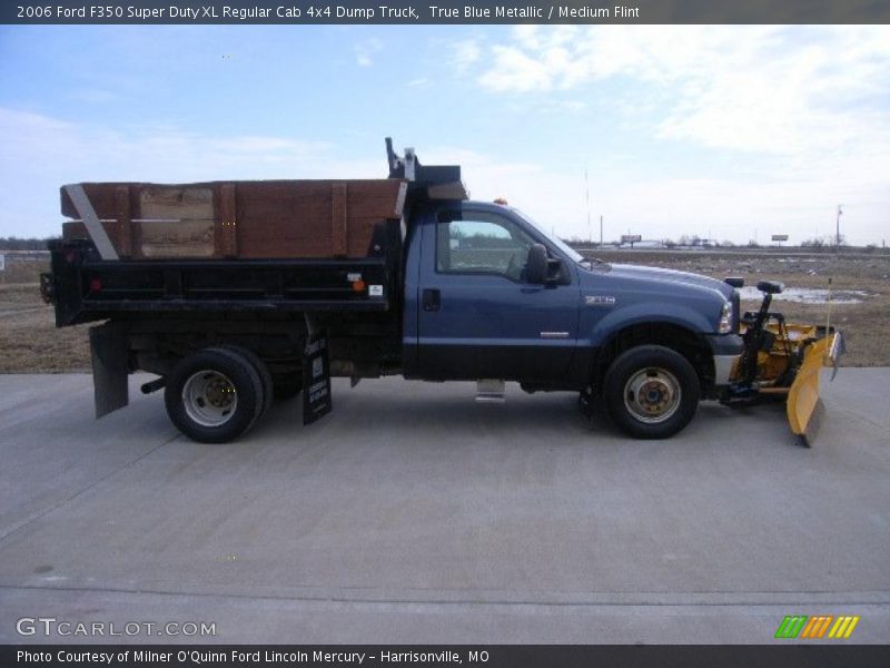 True Blue Metallic / Medium Flint 2006 Ford F350 Super Duty XL Regular Cab 4x4 Dump Truck