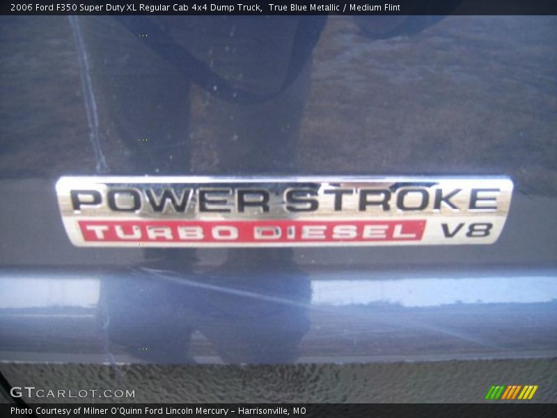 True Blue Metallic / Medium Flint 2006 Ford F350 Super Duty XL Regular Cab 4x4 Dump Truck