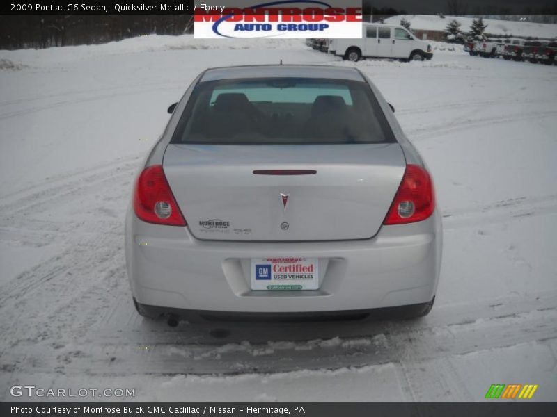 Quicksilver Metallic / Ebony 2009 Pontiac G6 Sedan