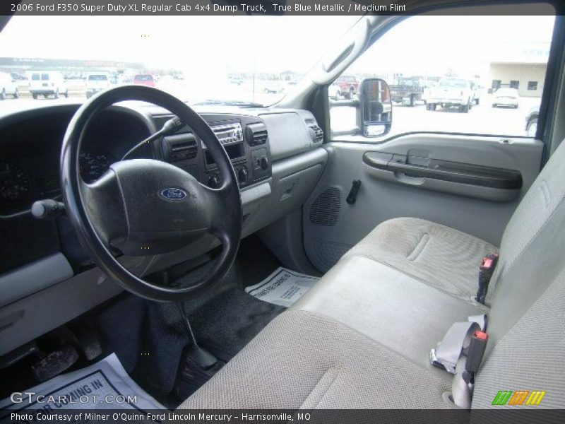 True Blue Metallic / Medium Flint 2006 Ford F350 Super Duty XL Regular Cab 4x4 Dump Truck