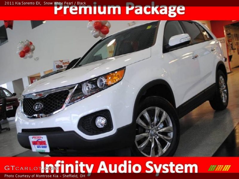 Snow White Pearl / Black 2011 Kia Sorento EX